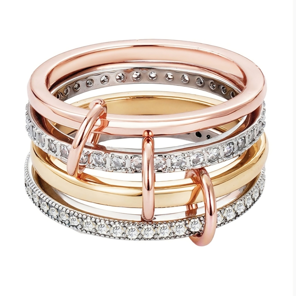 Tri-Color Stacking Ring Set
